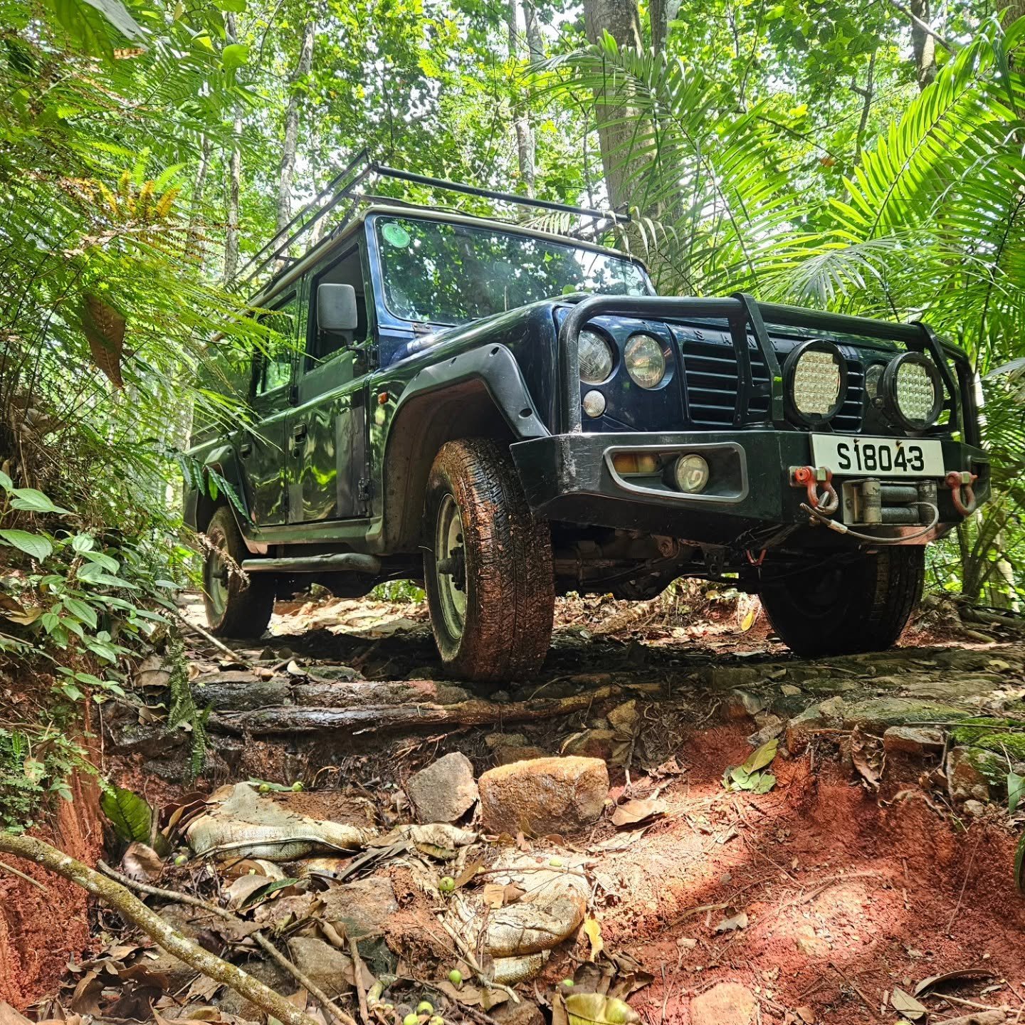 Land Rover Defender viidakkopolulla, Mahé